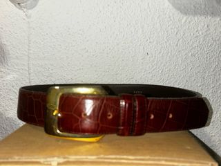 Cinturón MCM Vintage Granate Piel auténtica 