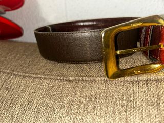 Cinturón MCM Vintage Granate Piel auténtica 