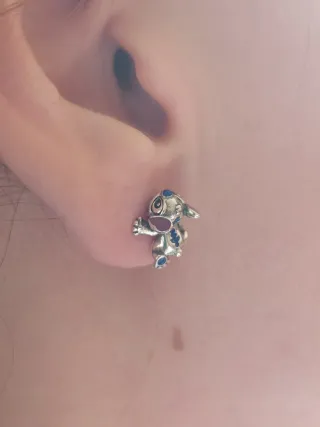 Pendientes Stitch y Ángel Plata