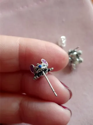 Pendientes Stitch y Ángel Plata