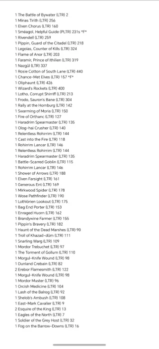 Lotto MTG The Lord of the Rings ITA / ENG