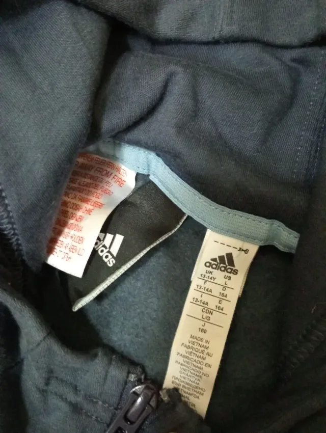 Sudadera Adidas niño Talla L azul