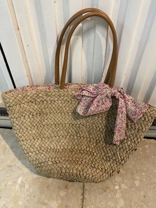 Bolso de playa de paja