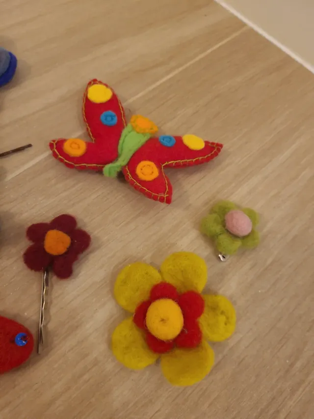 Conjunto ganchitos pelo y adorno ropa