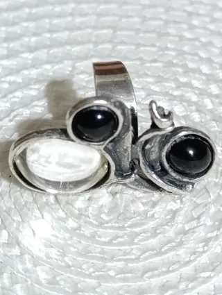 Anillo vintage Plata oxidada Modernista