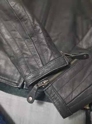 Chaqueta de piel moto mujer