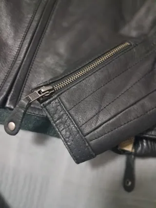 Chaqueta de piel moto mujer