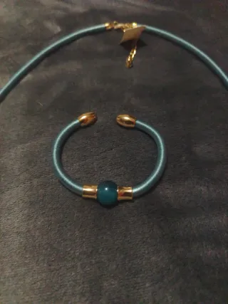 Conjunto bisutería collar y pulsera