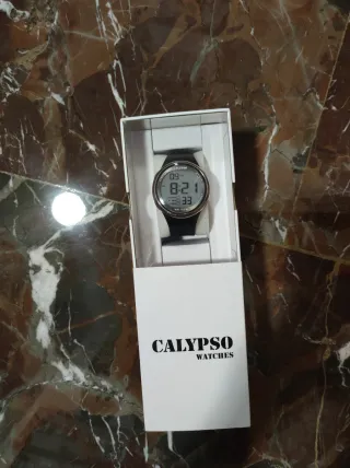 Reloj Calypso Digital Negro y Plateado