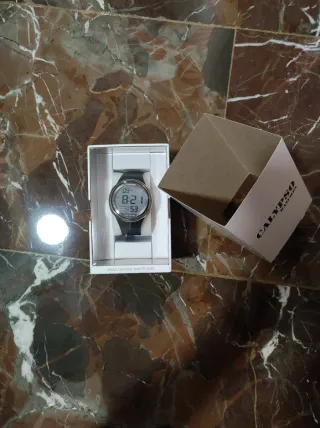 Reloj Calypso Digital Negro y Plateado