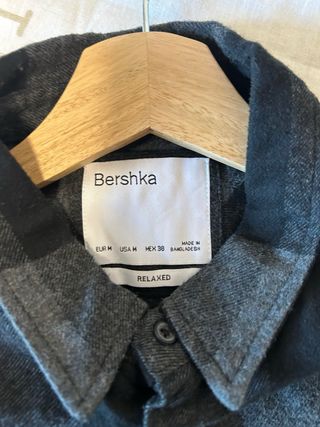 Camisa de cuadros Bershka manga larga