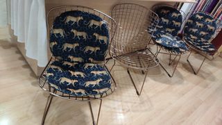 Sillas de diseño metálicas con estampado