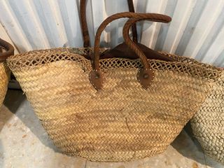 Bolso de playa de mimbre