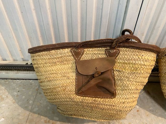 Bolso de playa de mimbre