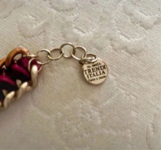 Bracciale artigianale oro e viola