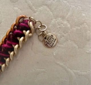 Bracciale artigianale oro e viola