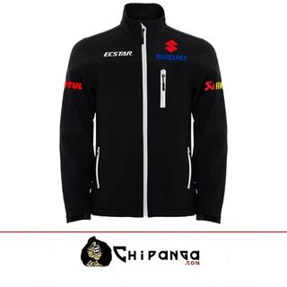 Chaqueta Softshell Suzuki Moto Negra