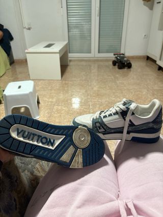 Zapatos Louis Vuitton Blanco y Azul
