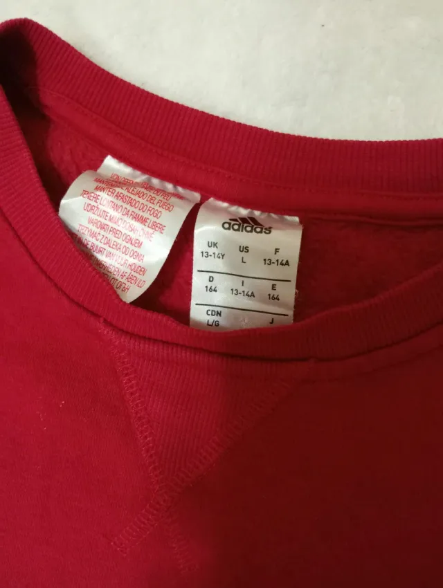 Sudadera Adidas niño Talla L Roja