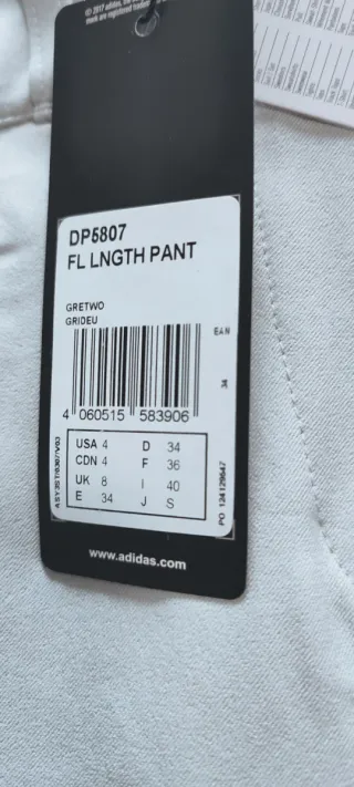 Pantalón Adidas gris claro