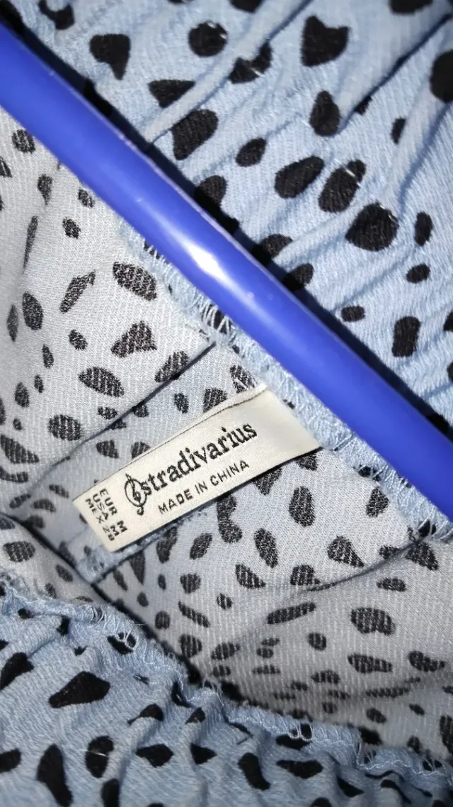 Pantalón palazzo estampado puntos.