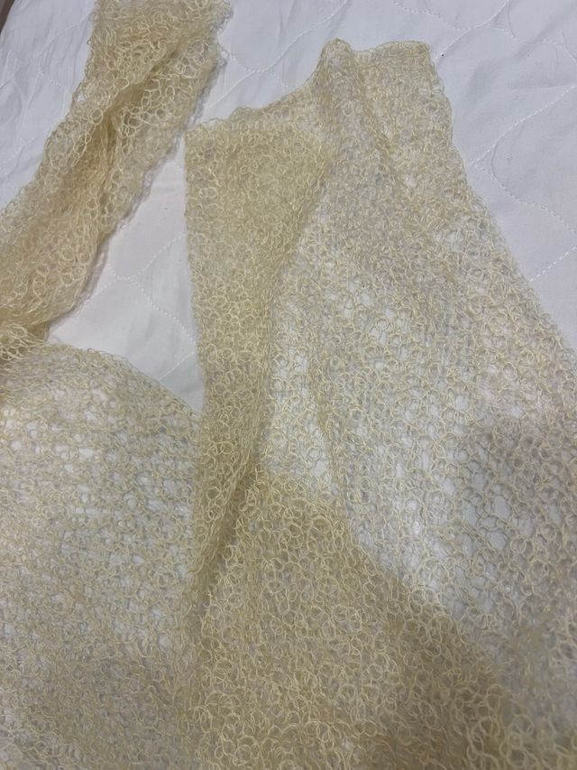 Bufanda de punto beige