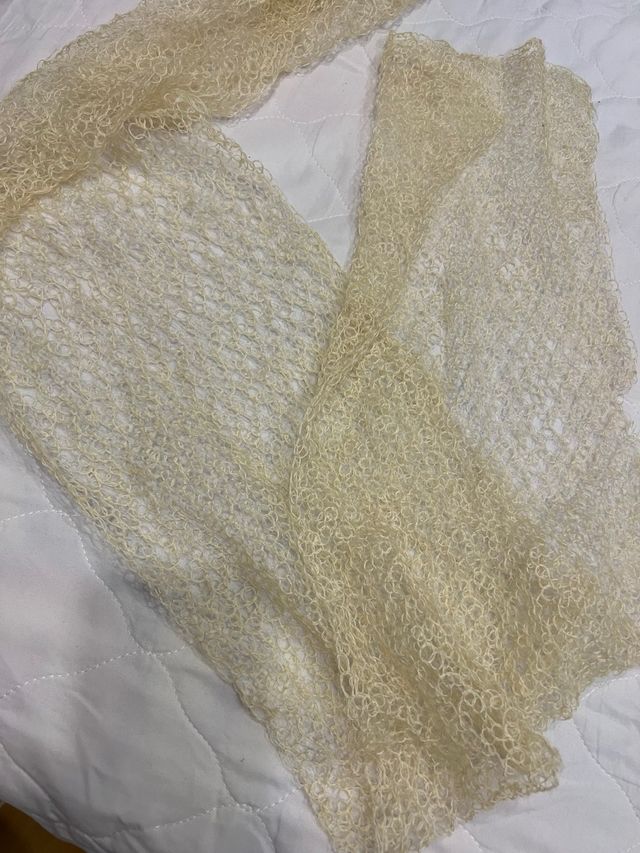 Bufanda de punto beige