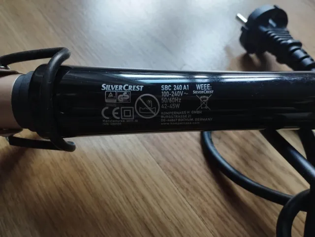 Rizador Pelo Silvercrest Cerámico Negro/Dorado