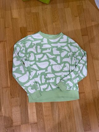 Sudadera Compañía Fantástica verde y blanca