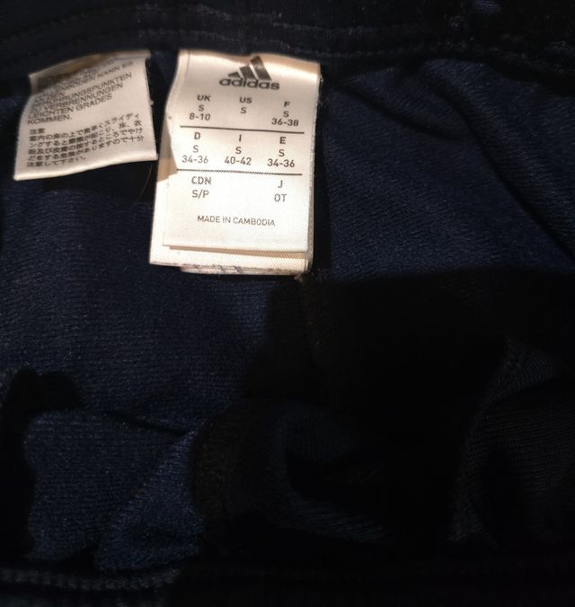 Pantalones Adidas Azul Marino Rosa Talla S Ref-844