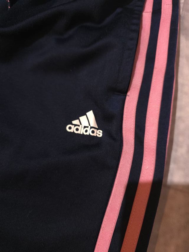Pantalones Adidas Azul Marino Rosa Talla S Ref-844