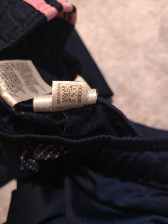 Pantalones Adidas Azul Marino Rosa Talla S Ref-844