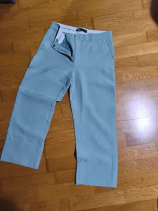 Pantalón Zara Verde Mujer
