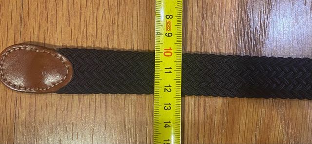 Cinturón elástico trenzado niño azul y marron