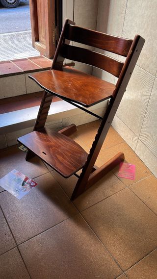 Silla bebé madera stokke