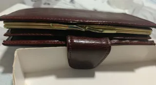 Cartera de piel mujer marrón