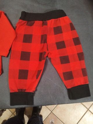 Completo neonato Little Man rosso