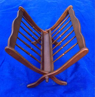 Porta revistas de madeira vintage dobrável