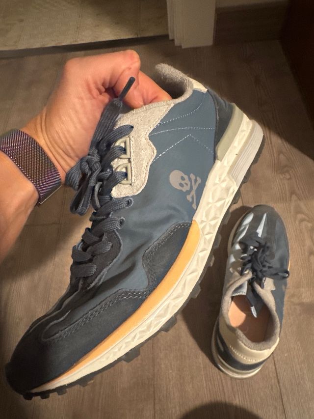 Zapatillas Scalpers Talla 42 Azul Beige