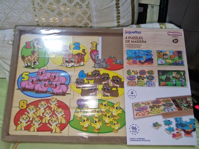 4 Puzzles de Madera Nenittos