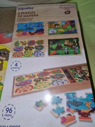 4 Puzzles de Madera Nenittos