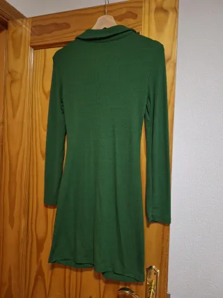 Vestido Midi Verde Stradivarius Talla S