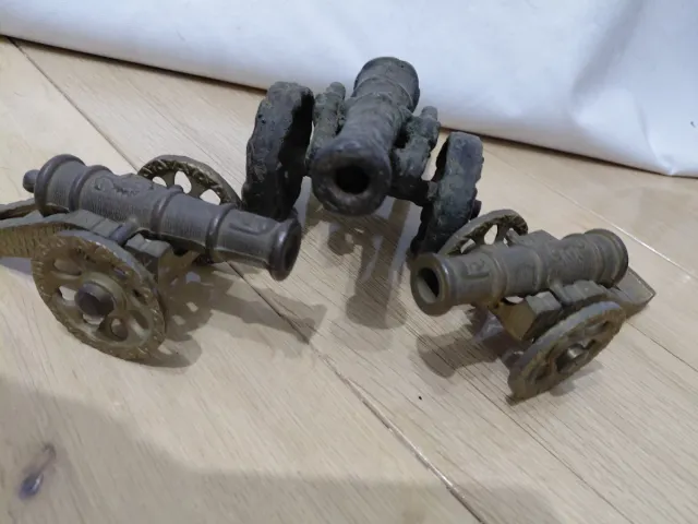 3 Cannoni di Bronzo Vintage