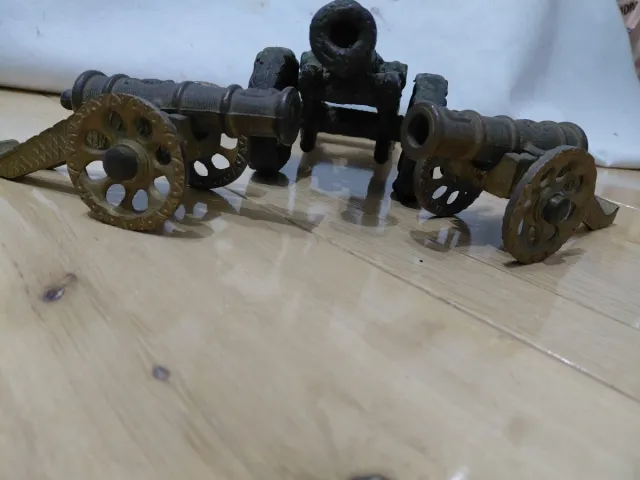 3 Cannoni di Bronzo Vintage