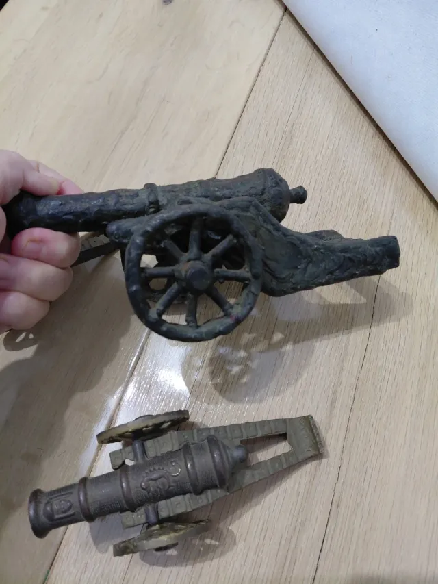 3 Cannoni di Bronzo Vintage
