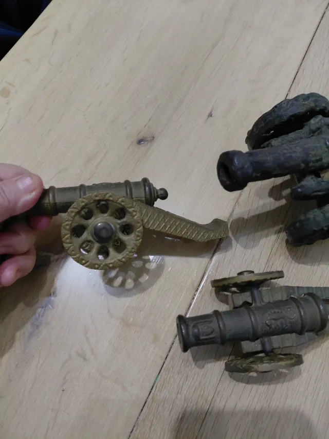 3 Cannoni di Bronzo Vintage