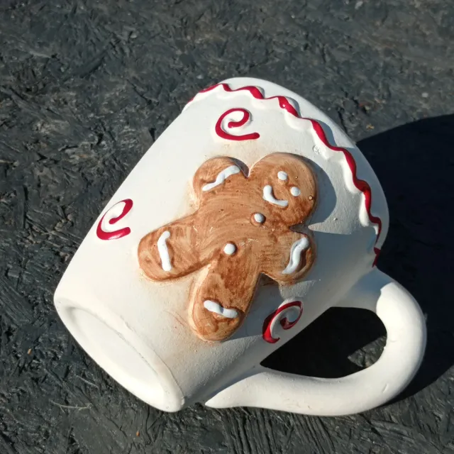 Tazza Mug Pan di Zenzero Decorata