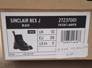 Dr. Martens BEX J Patent Lamper Bambina 28