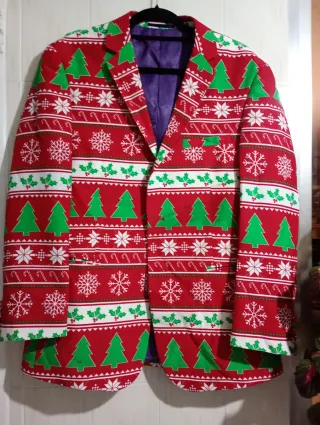 Traje chaqueta Navideña 3 Piezas