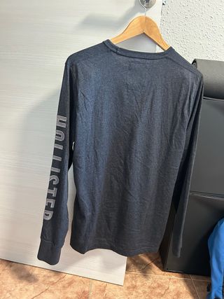 Sudadera Hollister manga larga gris